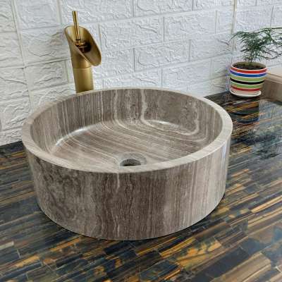 Hot sale Round Marble  for wash hand Bathroom stone Wash Basin